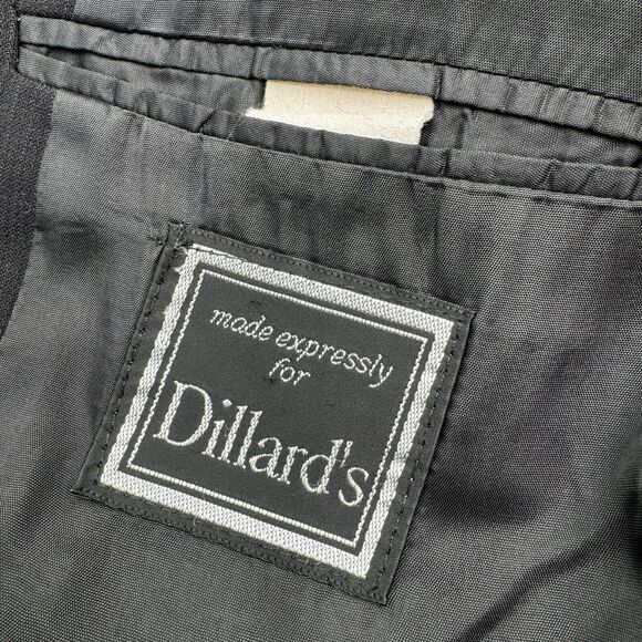 RALPH LAUREN Men's 40L 3 Button Blazer Suit Jacket Black Pinstriped 100% Wool - Picture 6 of 10